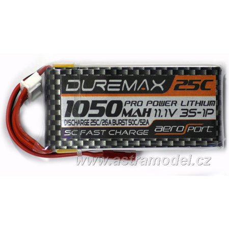 DUREMAX Power LiPol 11.1V 1050mAh 25C JST