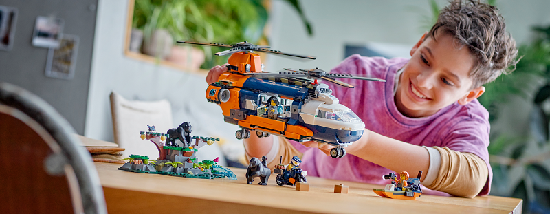 LEGO City - Helikoptéra na průzkum džungle v základním táboře