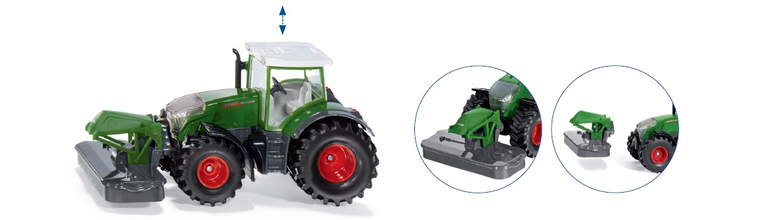 SIKU Farmer - traktor Fendt 942 Vario s předním sekacím nástavcem 1:50