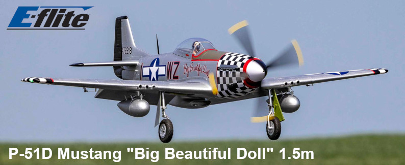 E-flite P-51D Mustang "Big Beautiful Doll" 1.5m