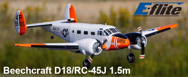 E-flite Beechcraft D18/RC-45J 1.5m