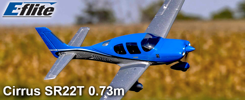 E-flite Cirrus SR22T 0.73m AS3X SAFE Select BNF Basic