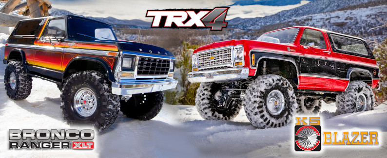 Traxxas TRX-4 Chevrolet K5 Blazer 1979 1:10 RTR & Traxxas TRX-4 Ford Bronco 1979 1:10 RTR