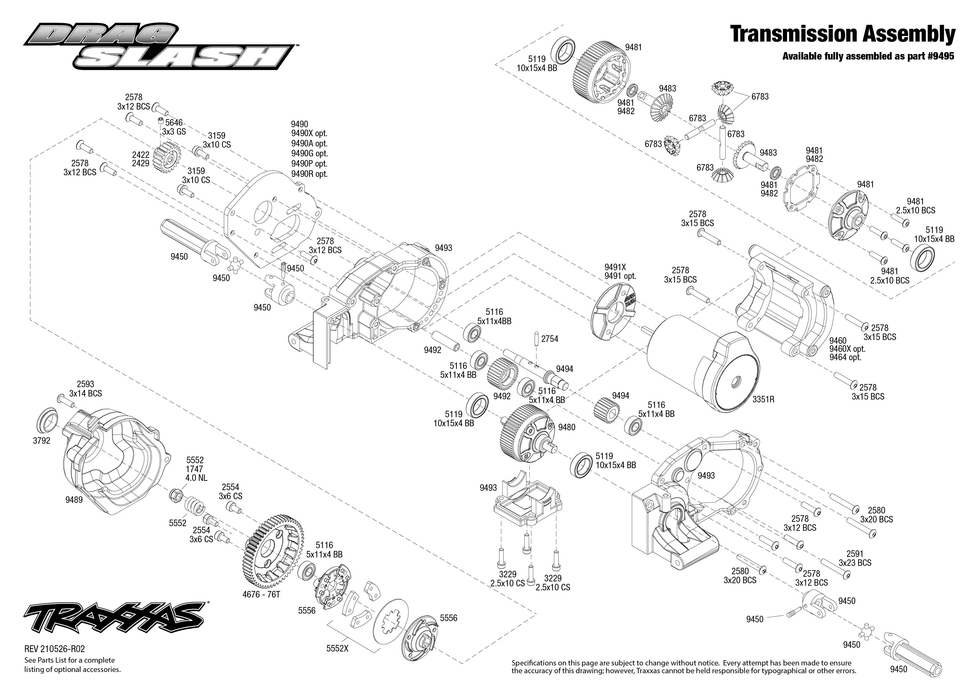 Traxxas slash store 2wd parts manual