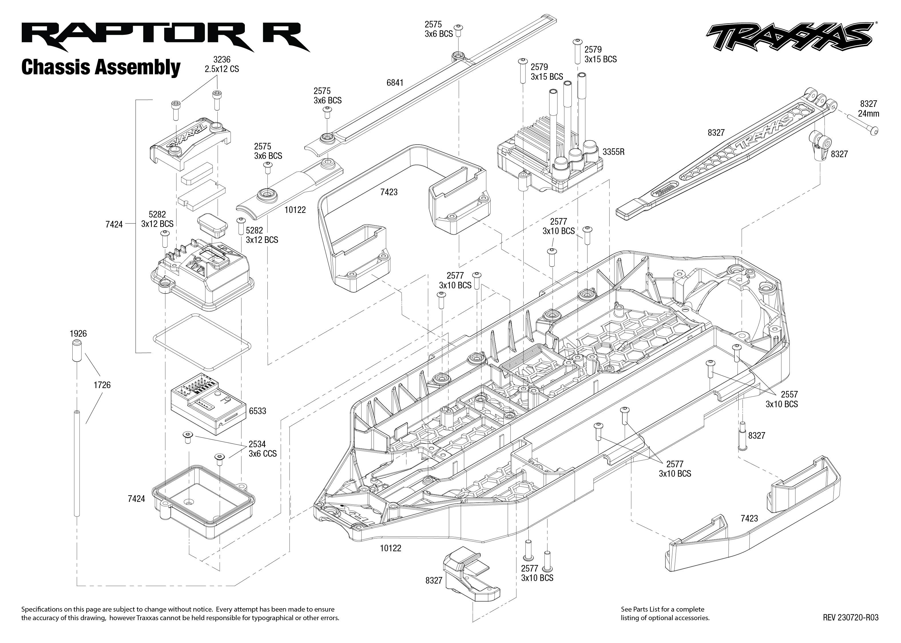 Traxxas slash 4x4 exploded cheap view chassis