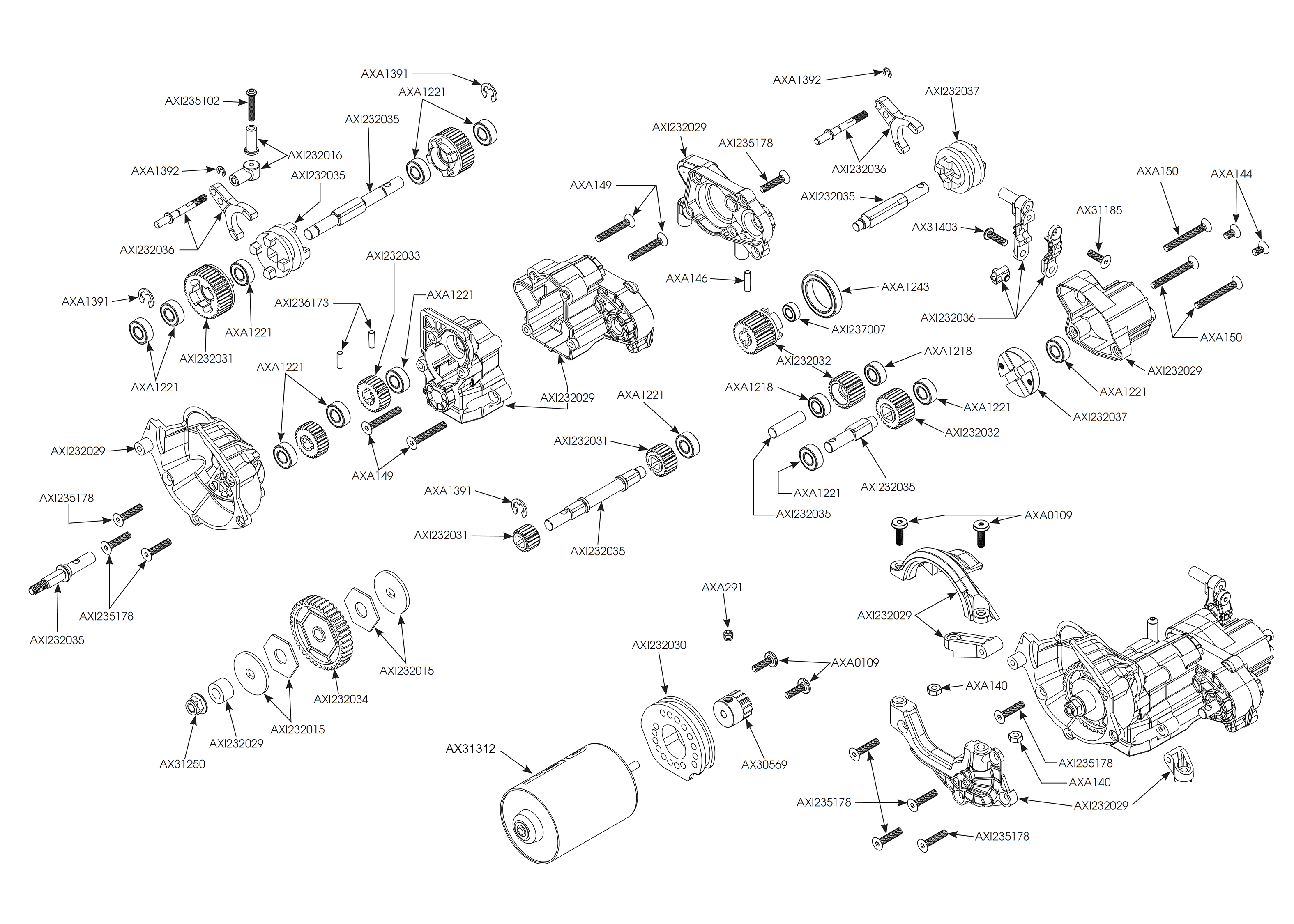 axial scx10 3 speed transmission