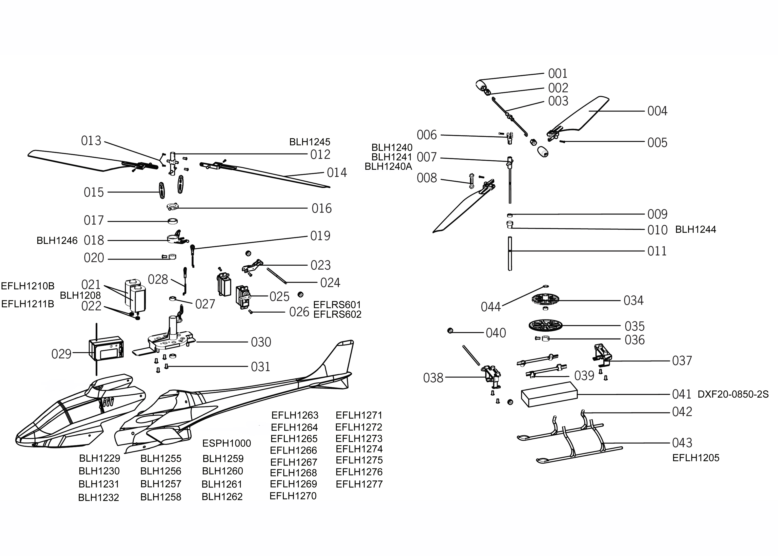 E flite blade store cx2