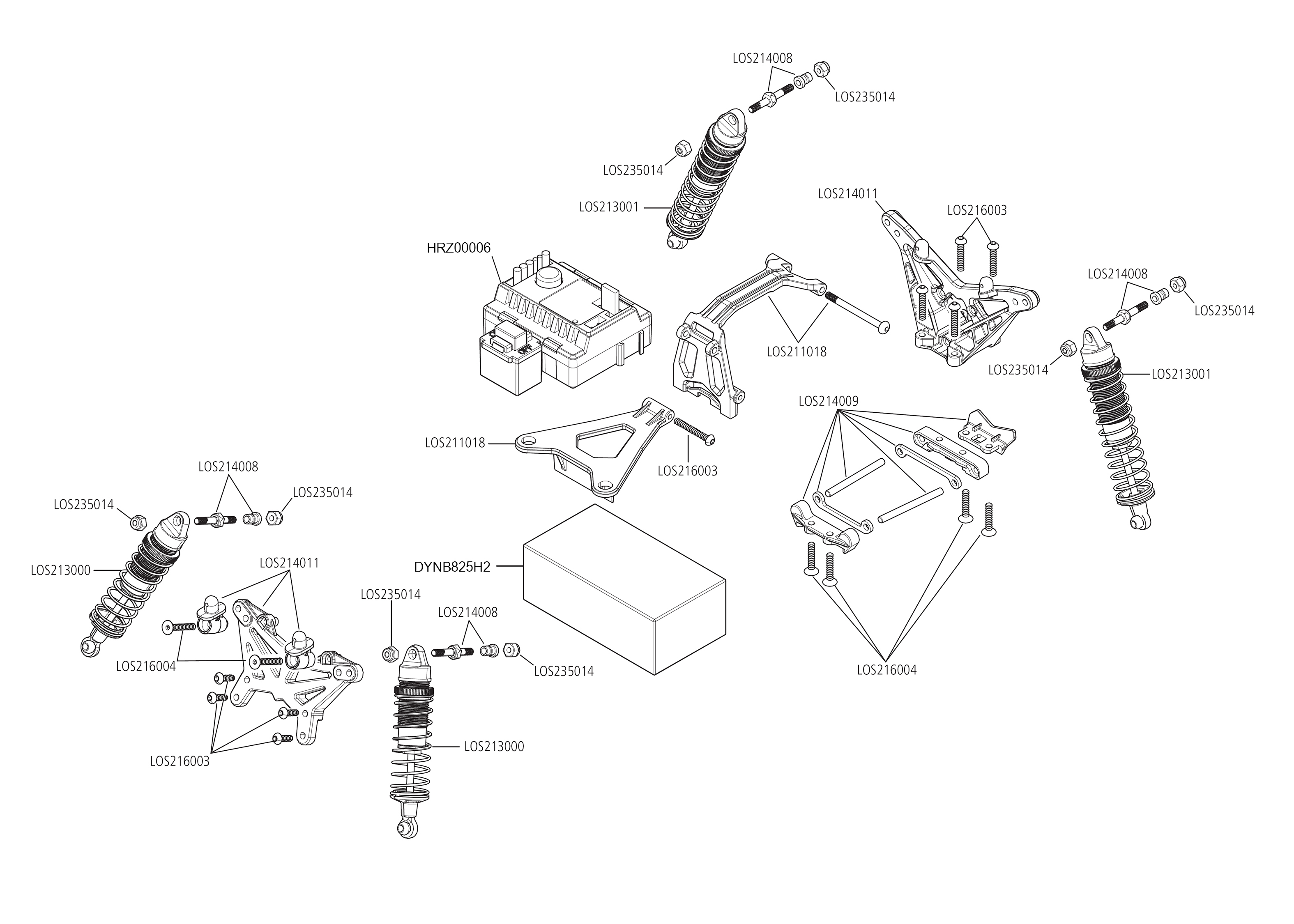 Losi mini store t parts