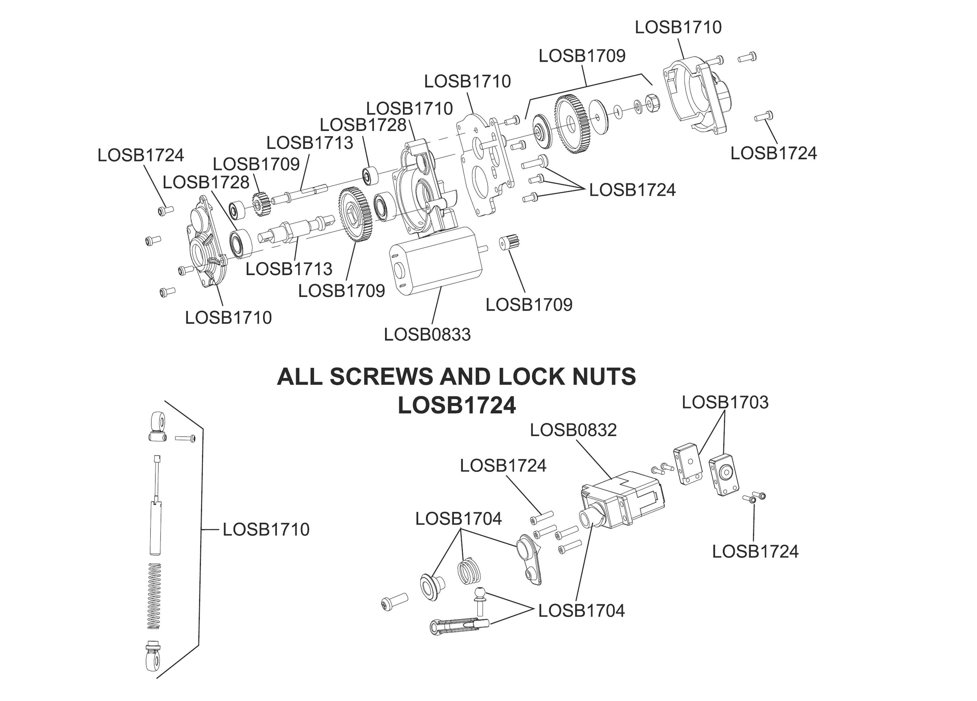 Losi mini clearance crawler parts