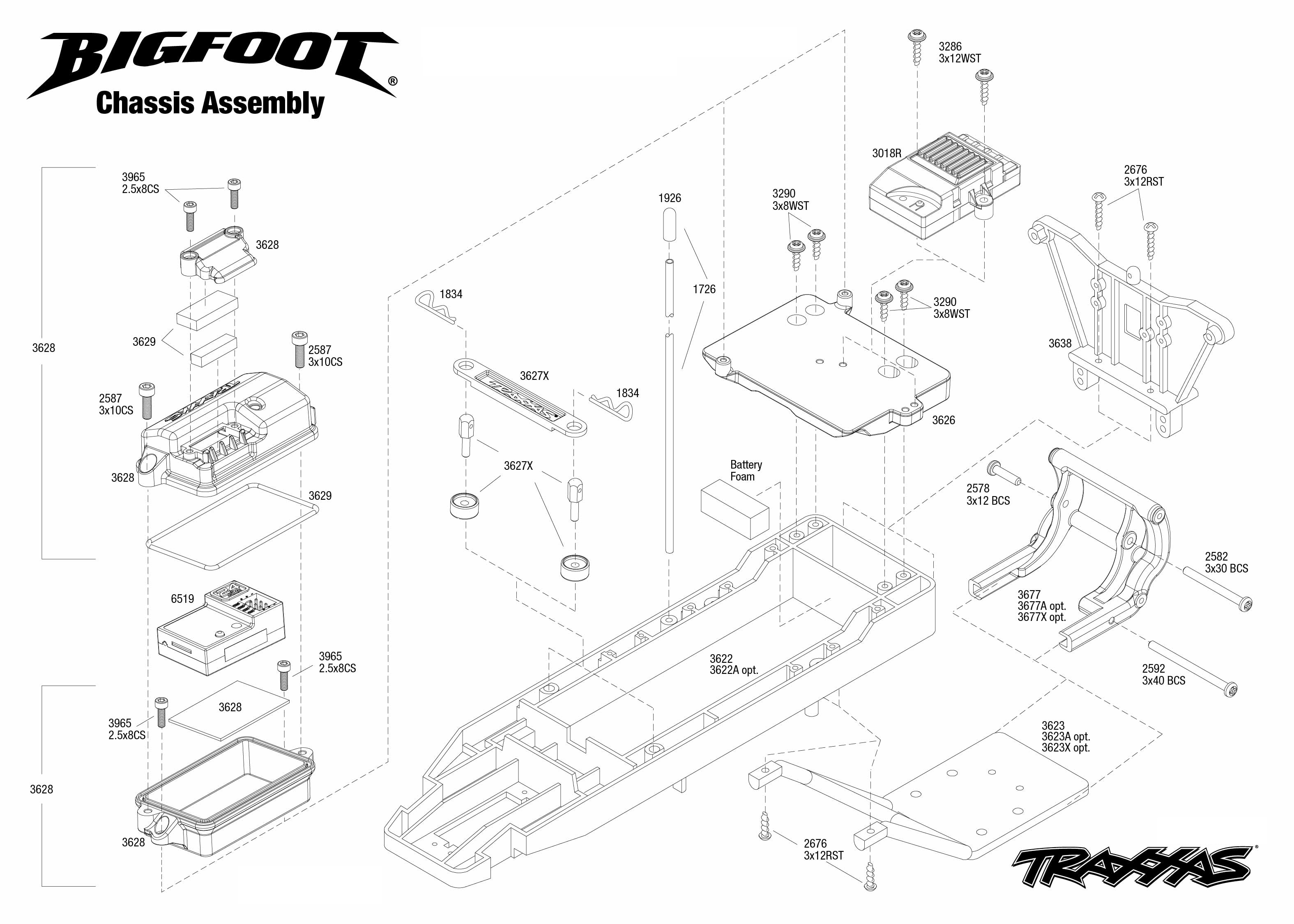 Traxxas on sale bigfoot parts