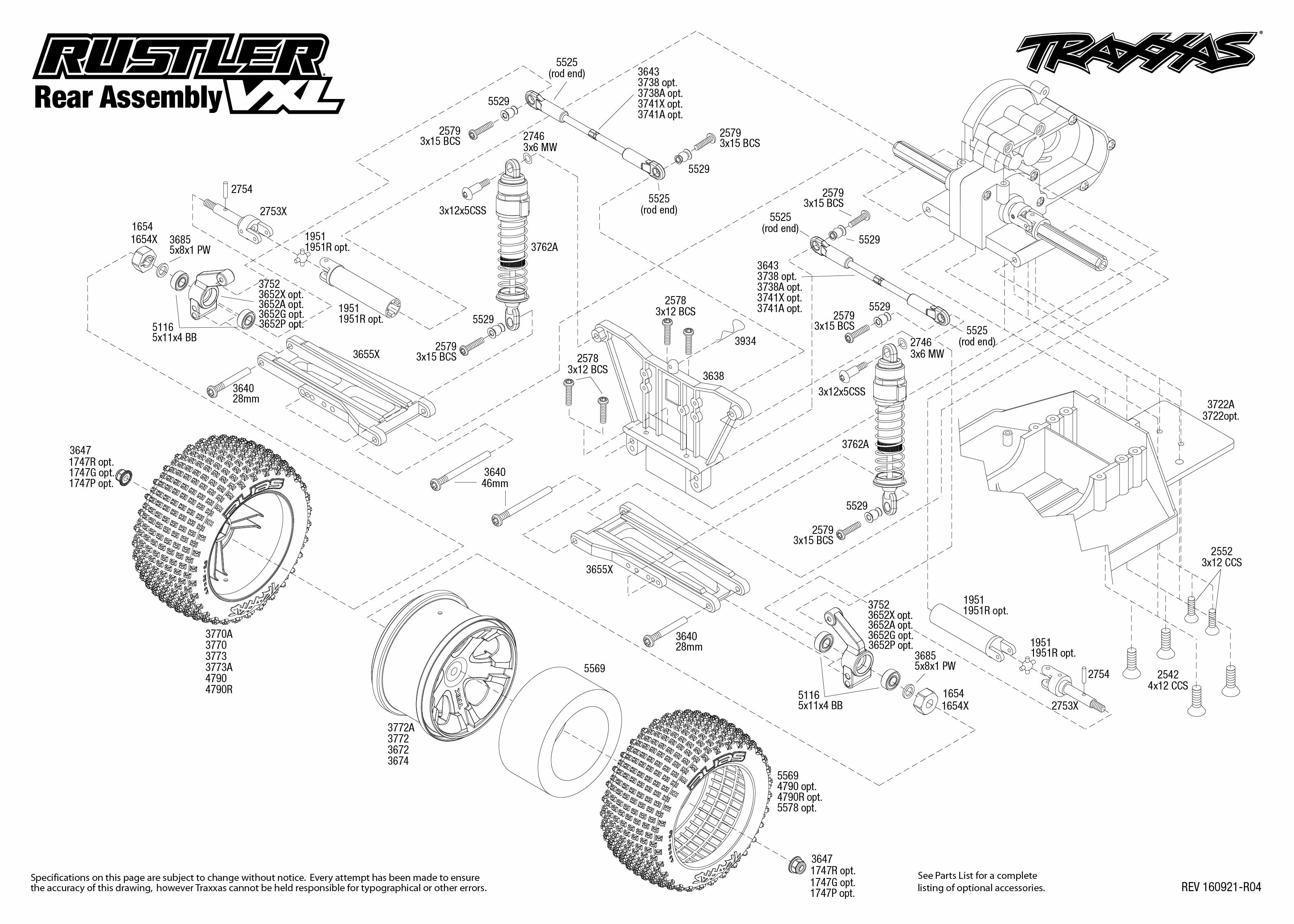 traxxas rustler spare parts