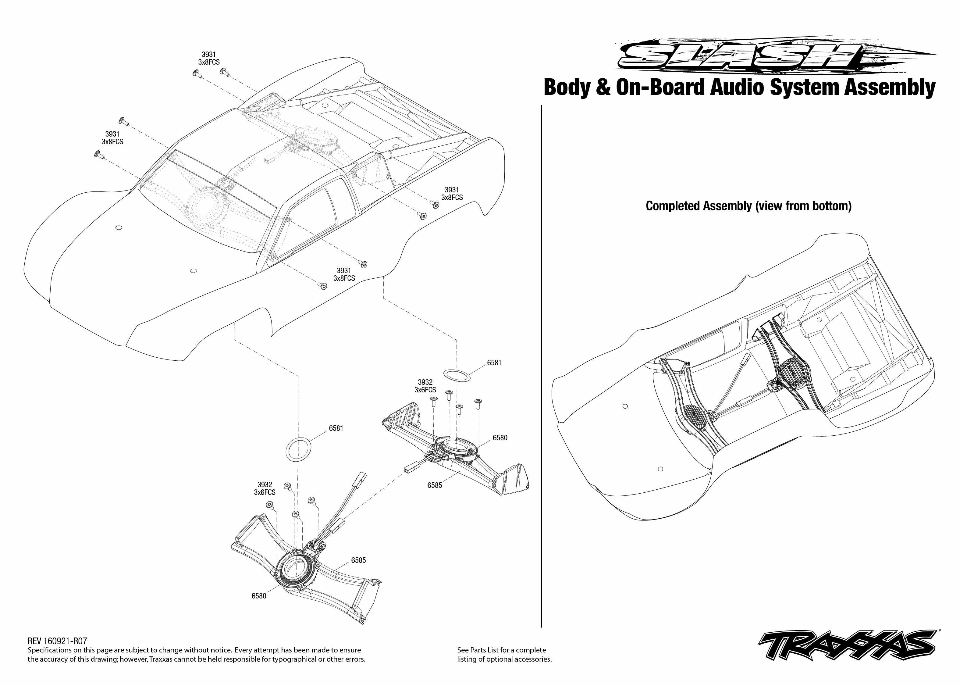 traxxas slash ultimate exploded view