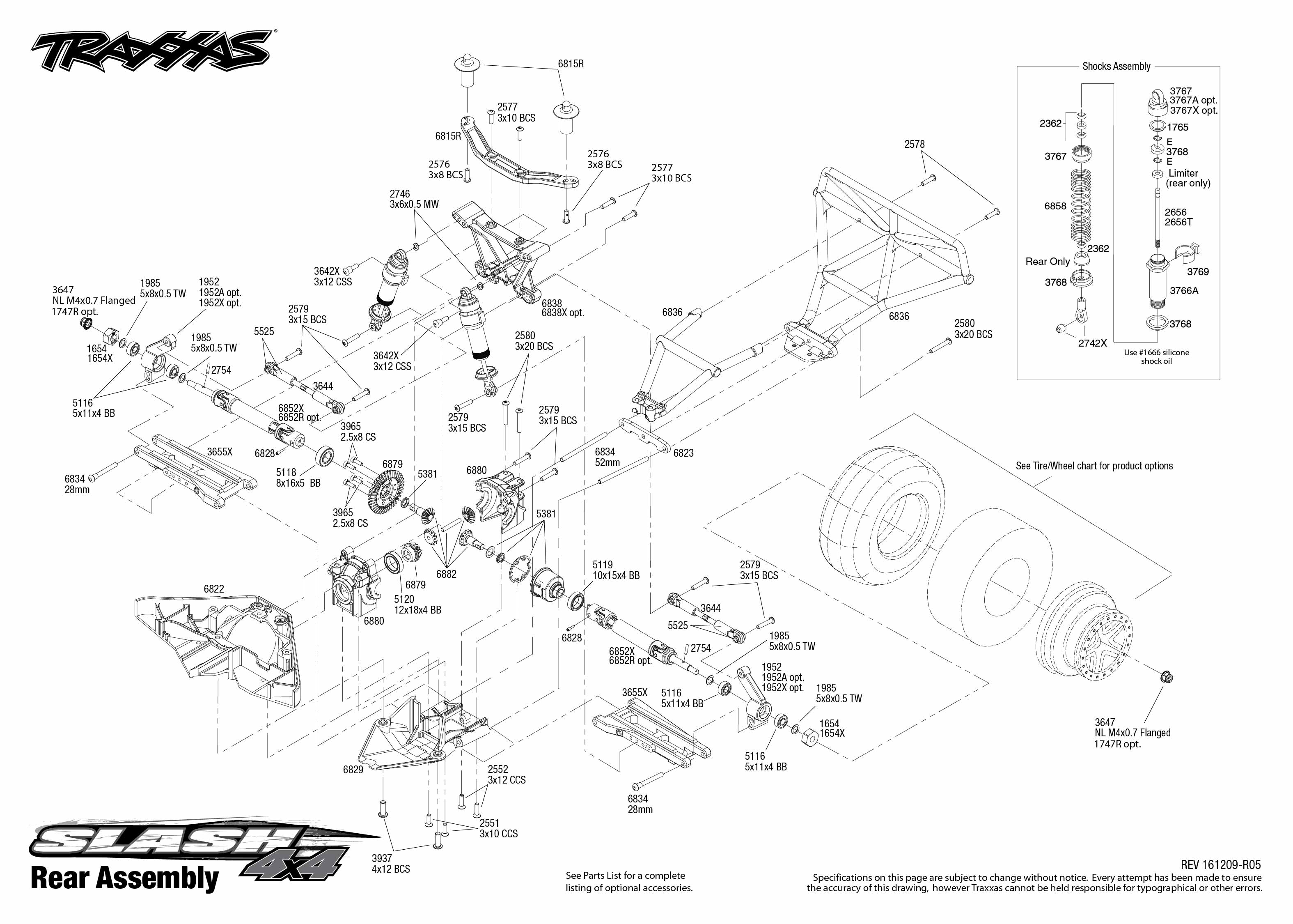 traxxas slash 4x4 ultimate exploded view