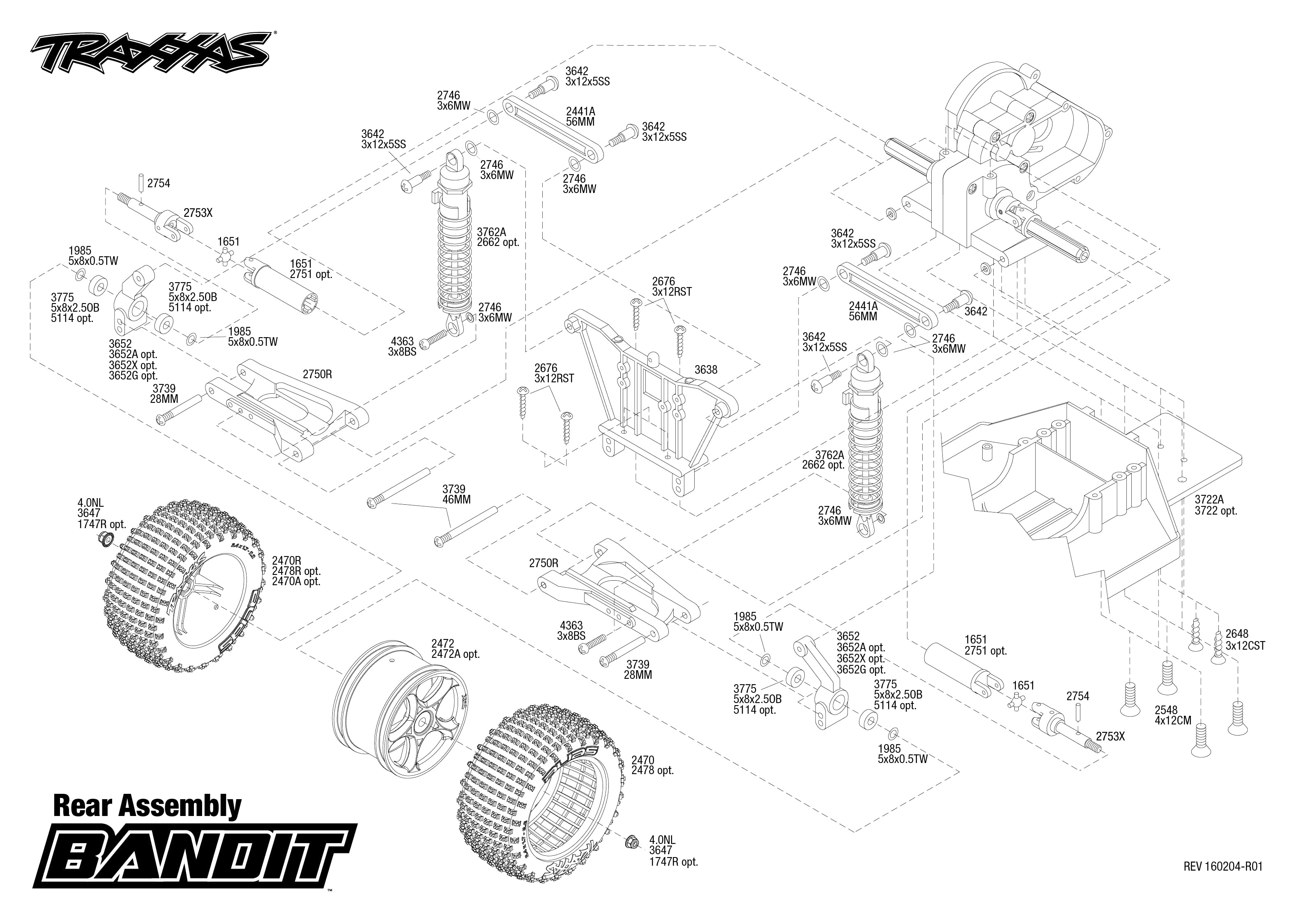 traxxas bandit parts