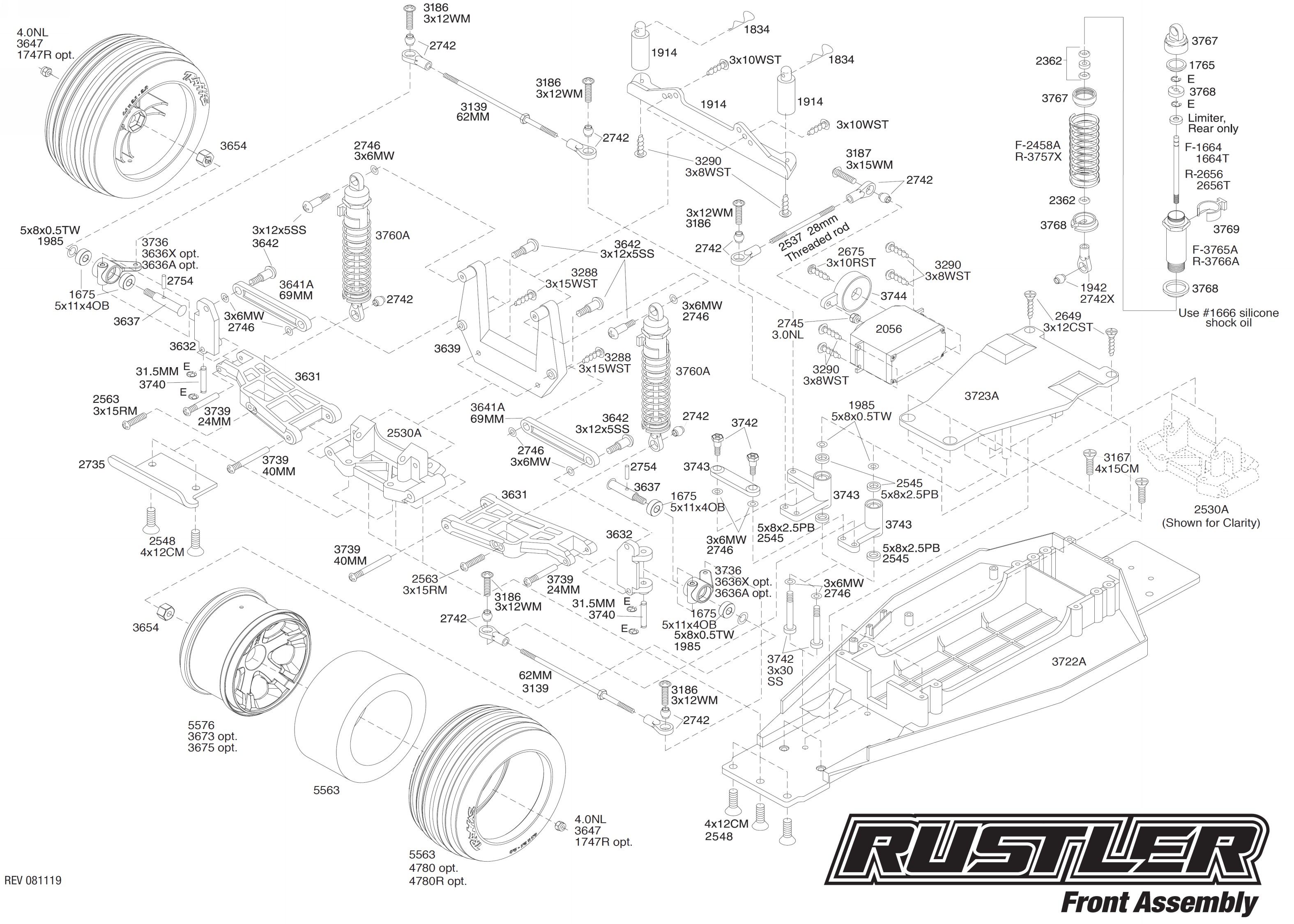 Rustler rc car clearance parts