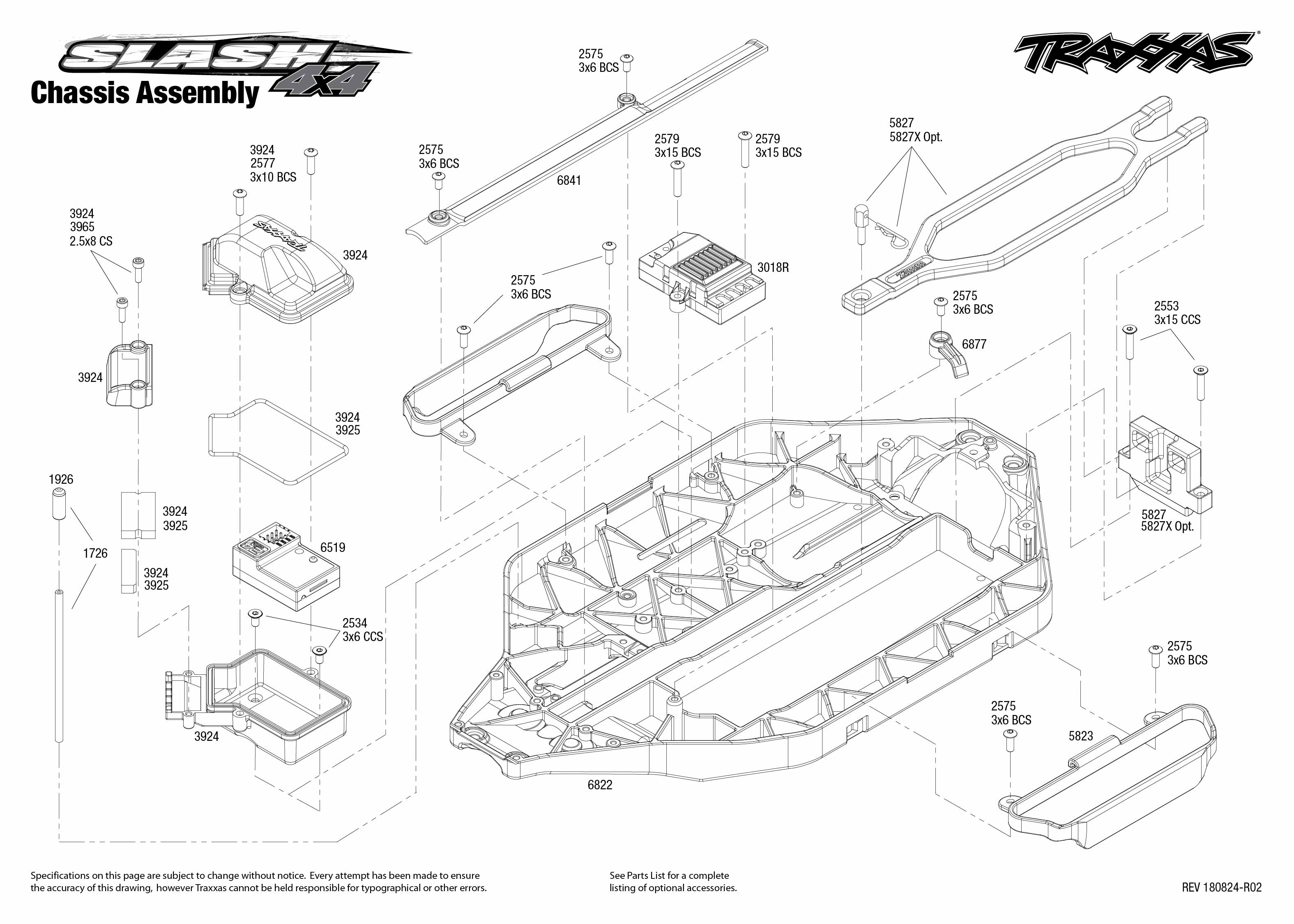 traxxas slash 4x4 parts manual