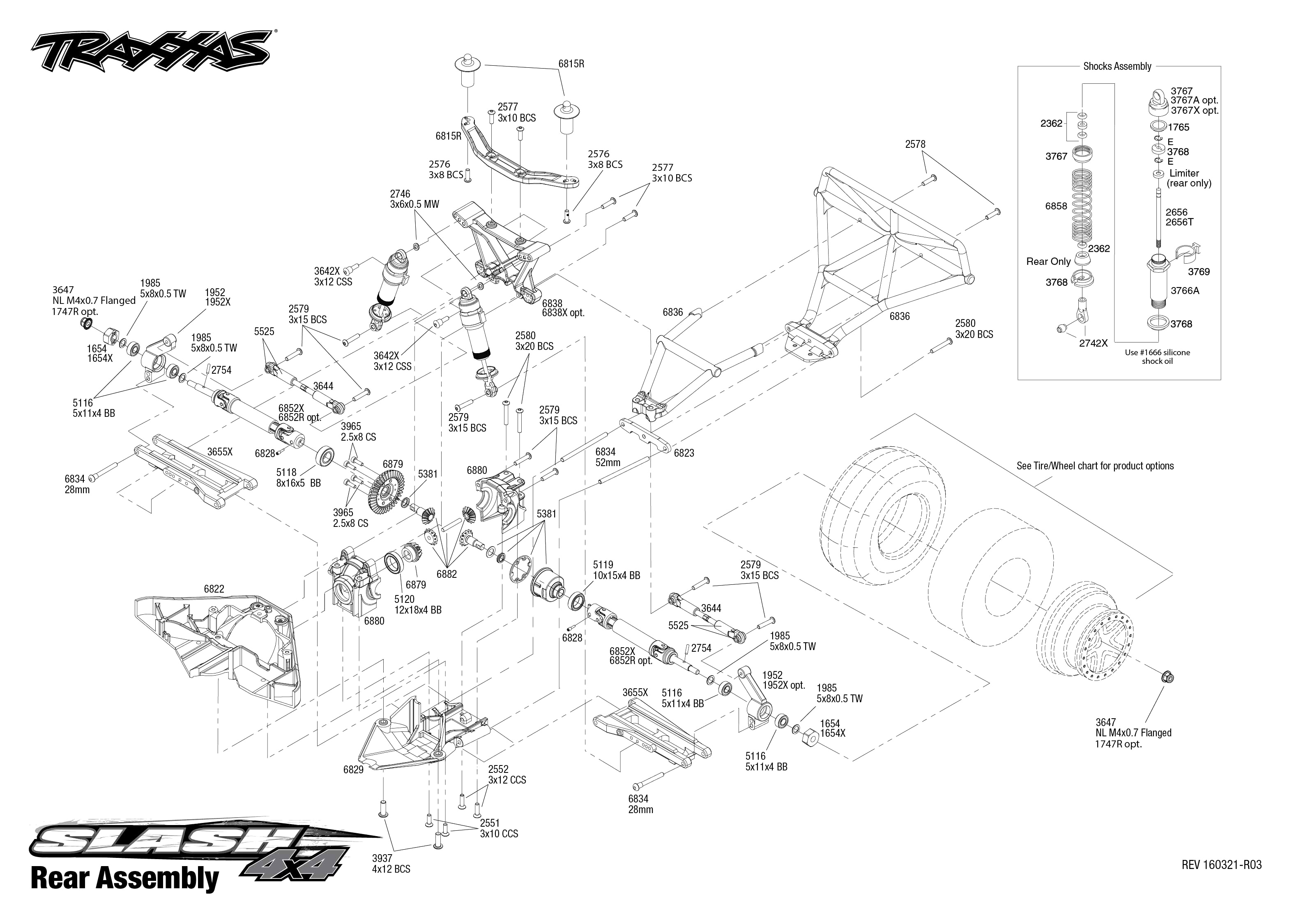 Traxxas slash 4x4 parts hot sale diagram