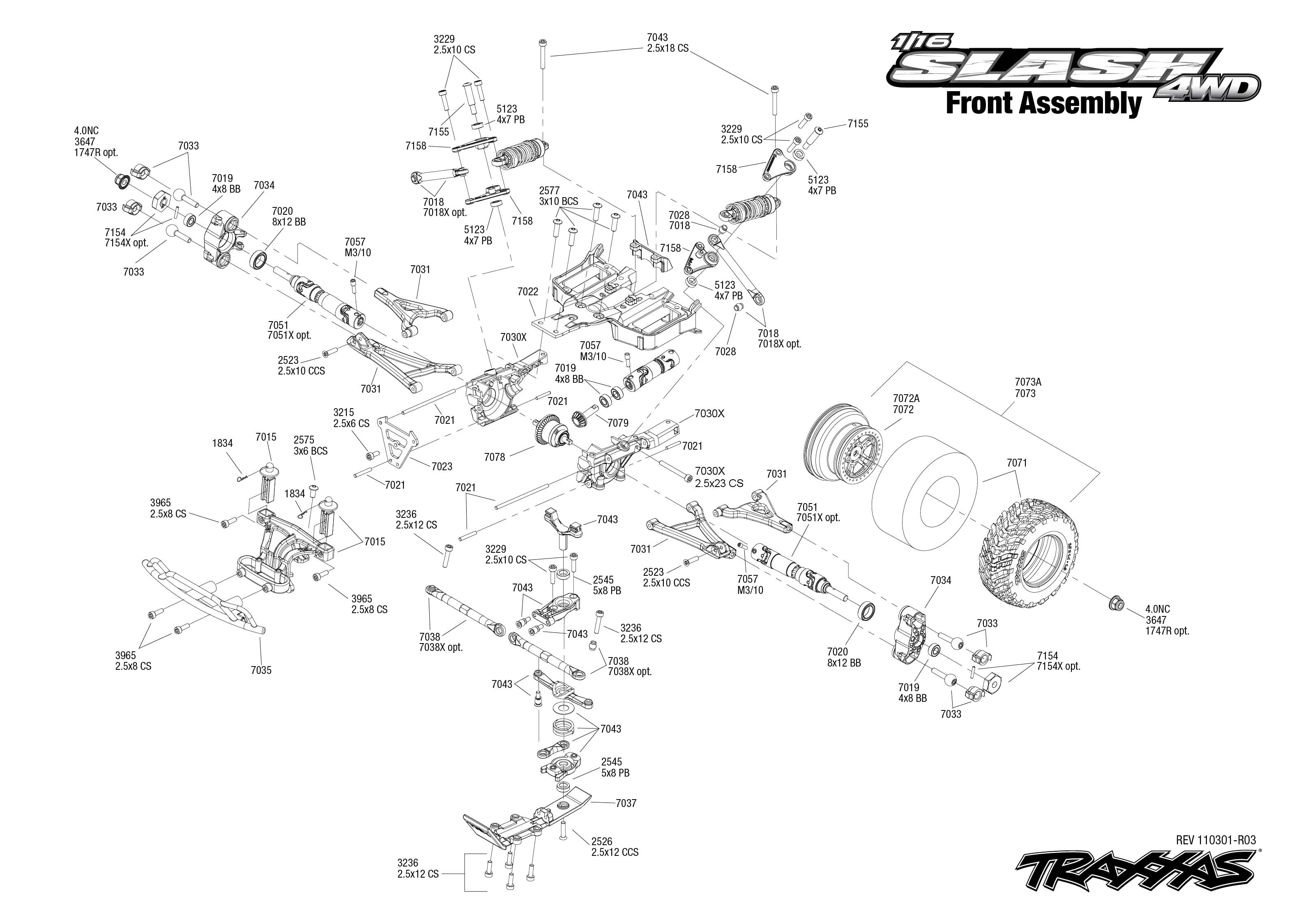 traxxas mini slash parts