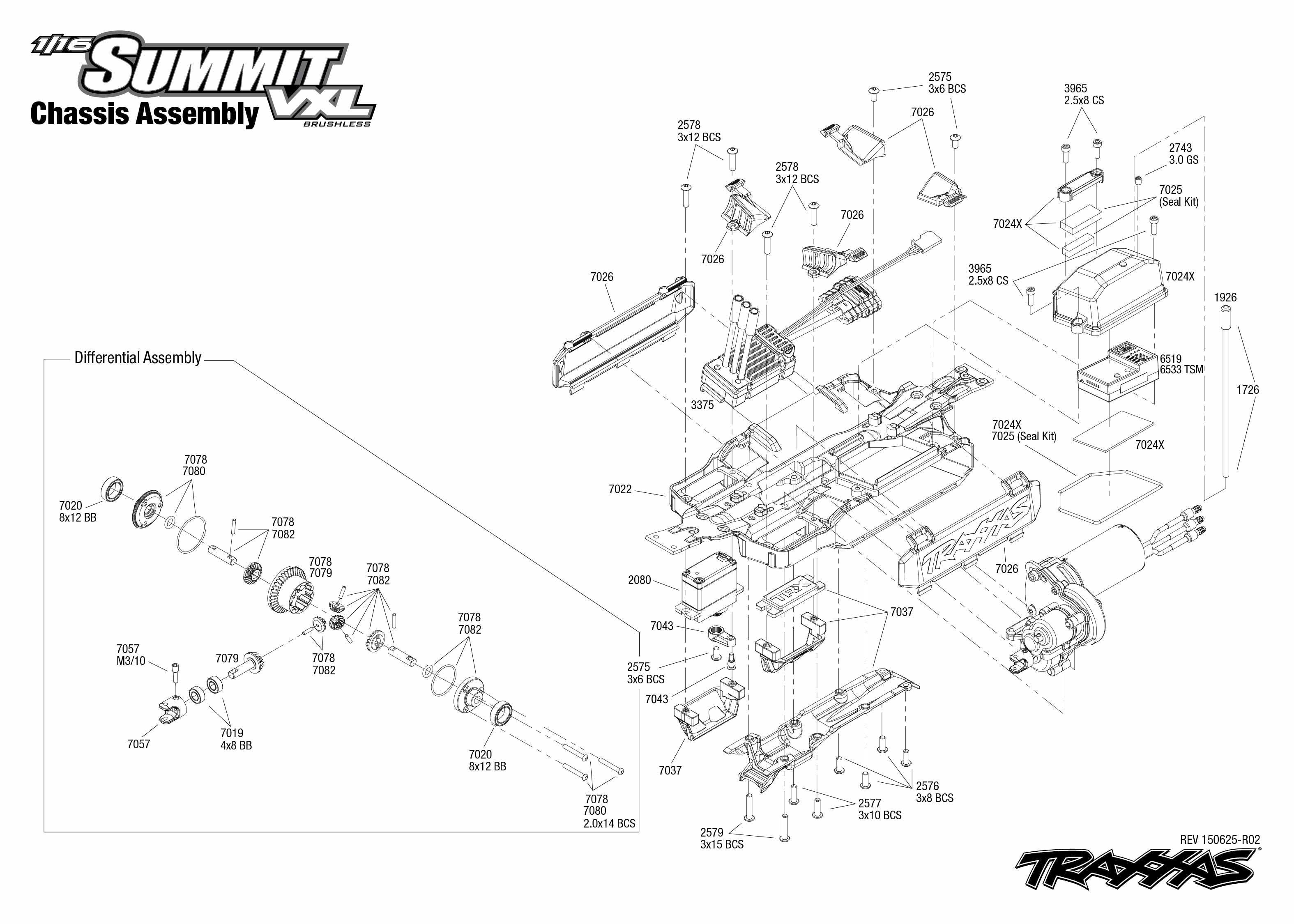 traxxas summit vxl parts