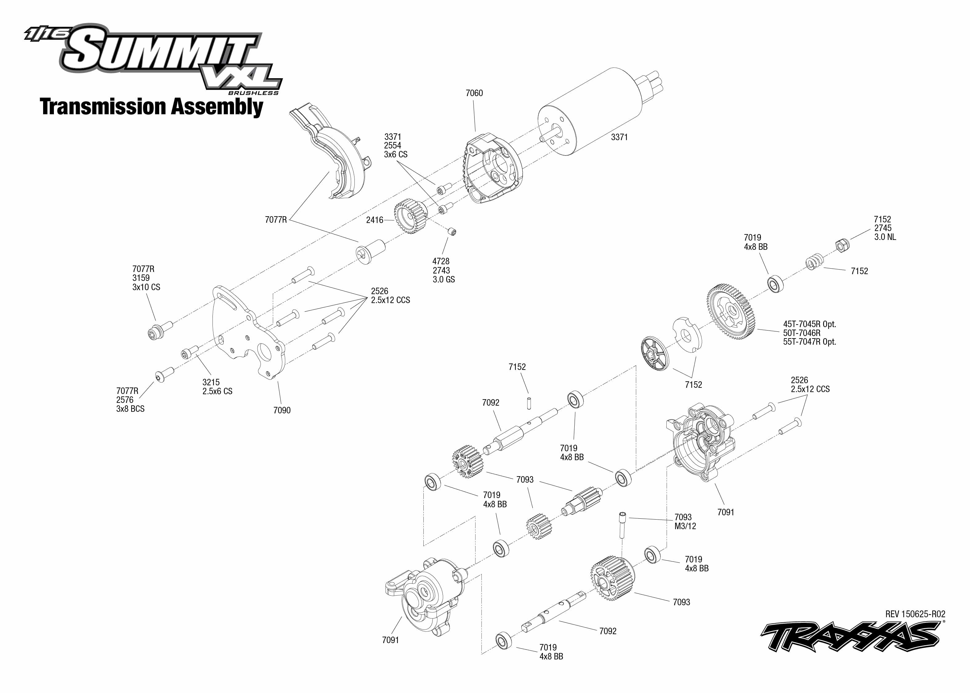 traxxas summit vxl parts