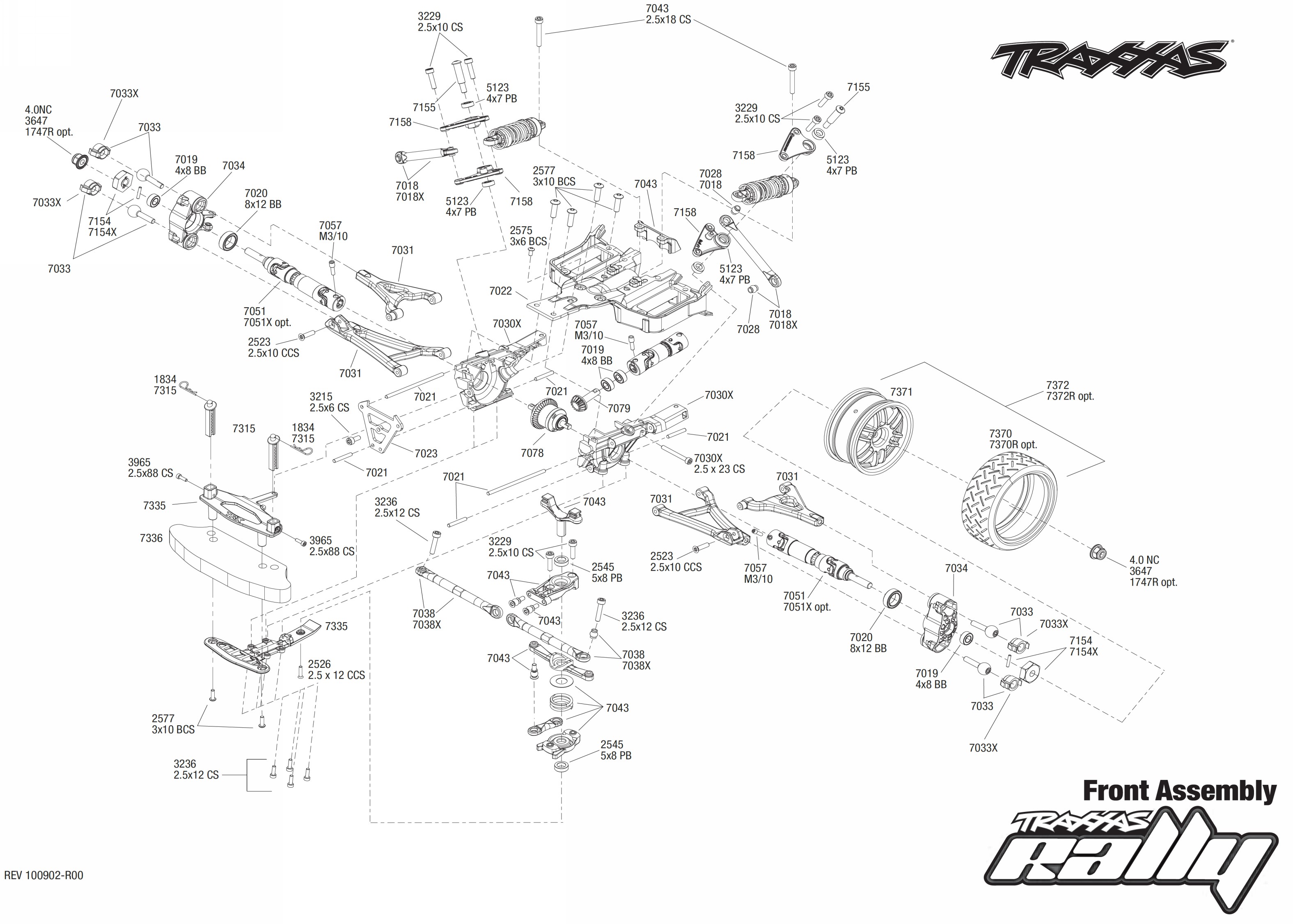 traxxas rally parts