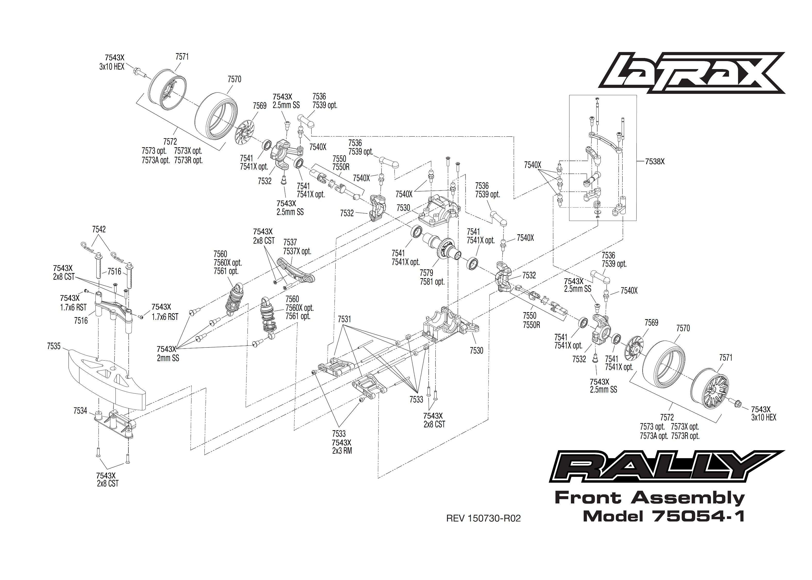 traxxas rally parts