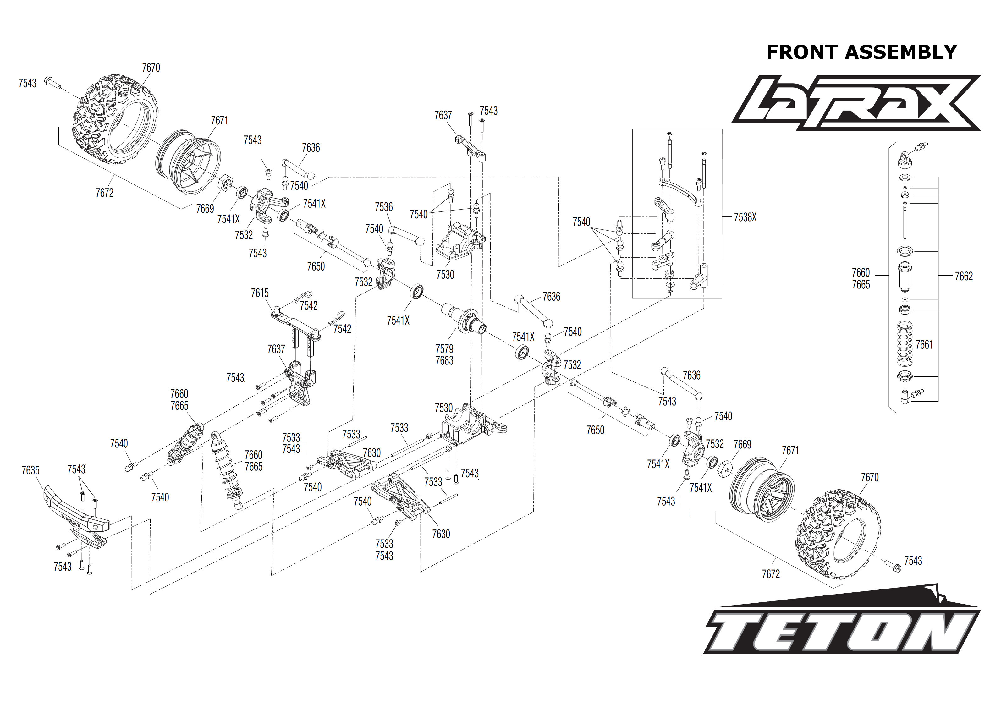 Traxxas e revo 1 16 взрыв схема