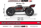 Arrma Kraton 6S BLX V6 1:8 4WD Extreme Bash RTR černá