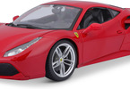 Bburago Ferrari 488 GTB 1:18 červená