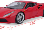 Bburago Ferrari 488 GTB 1:18 červená