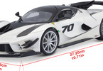 Bburago Ferrari FXX-K EVO No.70 1:18 bílá/černá