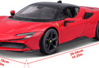 Bburago Ferrari SF90 Stradale 1:18 červená