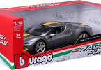 Bburago Ferrari 296 GTB Assetto Fiorano 1:18 šedá