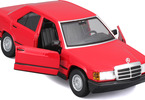 Bburago Mercedes-Benz 190E 1987 1:24 červená