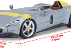 Bburago Ferrari Monza SP1 1:24 stříbrná