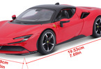 Bburago Ferrari SF90 Stradale 1:24 červená