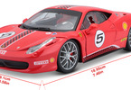 Bburago Ferrari 458 Challenge 1:24 červená