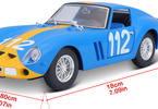 Bburago Ferrari 250 GTO 1:24 modrá