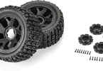 Duratrax 1/6 Brutus F/R 5.7" Monster Truck Tires MTD 24mm Black Ripper (2)