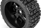 Duratrax 1/6 Brutus F/R 5.7" Monster Truck Tires MTD 24mm Black Ripper (2)