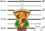 LEGO Keychain Flashlight - Iconic Pizza