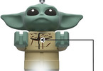 LEGO svítící klíčenka - Star Wars Baby Yoda