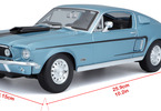 Maisto Ford Mustang GT Cobra Jet FB 1968 1:18 metallic blue