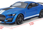 Maisto Ford Shelby GT500 2020 1:18 modrá metalíza