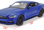 Maisto Ford Mustang GT 2015 1:24 modrá metalíza