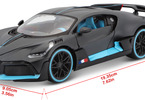 Maisto Bugatti Divo 1:24 tmavě šedá