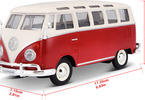 Maisto Volkswagen Van Samba 1:25 white/red