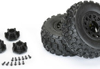 Pro-Line Wheels 2.2/3.0", Badlands MX M2 SC Tires, Raid H12mm Black Wheels (2)