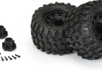 Pro-Line Wheels 2.8", Hyrax Tires, Raid H12 Black Wheels (2)