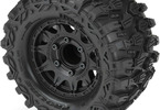 Pro-Line Wheels 2.8", Hyrax Tires, Raid H12 Black Wheels (2)